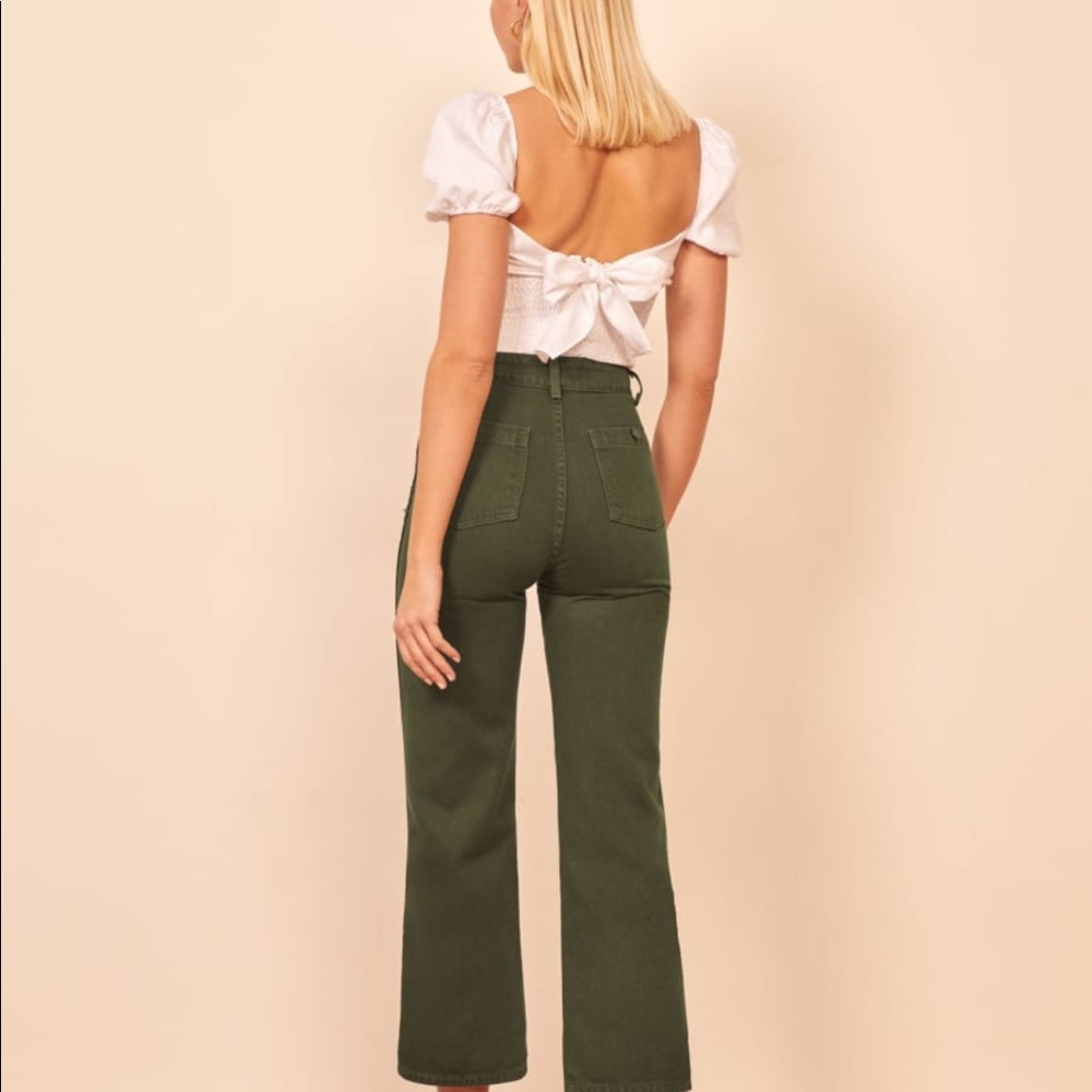 REFORMATION Marine Jean in Army Green